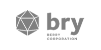 An image of an icosahedron next to intials BRY with 'Berry Corporation' below.