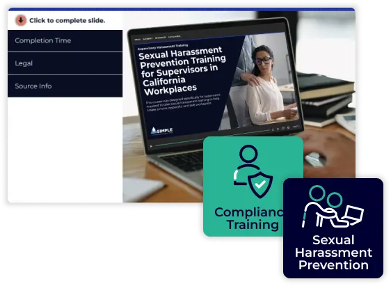 A screenshot of the training progress report feature available to organizations using MandatedReporterTraining.com.